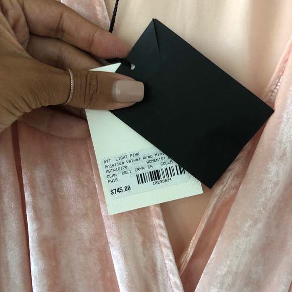 Attico Anjelica Velvet Wrap Mini-Dress - Picture 3 of 4